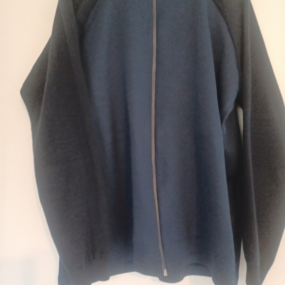 AdiPure Adidas Jacket Mens XL Blue Full Zip Wool Blend Premium Golf - Picture 3 of 15